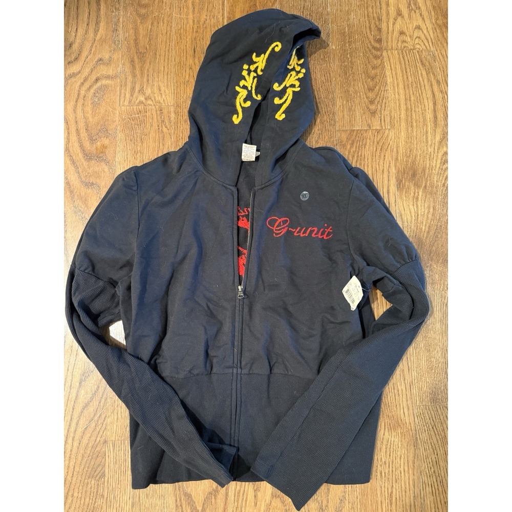 G-unit NWT Black and Red Zip Hoodie Size XL Women's Long Sleeve